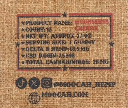 Moocah Moonshine Cherry 25mg - 12 CT