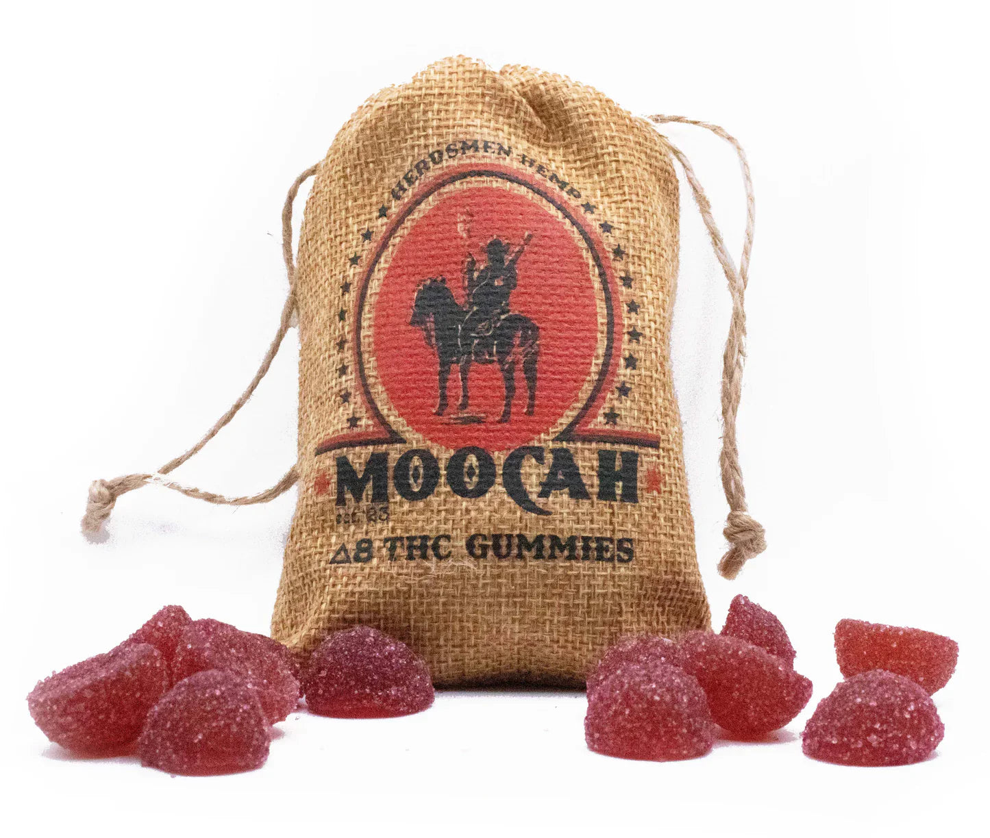 Moocah Gummies 20mg D8 + 5mg CBD rosin - 6 or 12 ct
