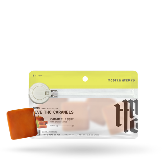 Modern Herb Co Live THC Caramel: Caramel Apple (Sativa), 4ct