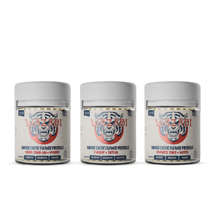 WAZABI 1.25G THC-A PREROLLS - 50 COUNT