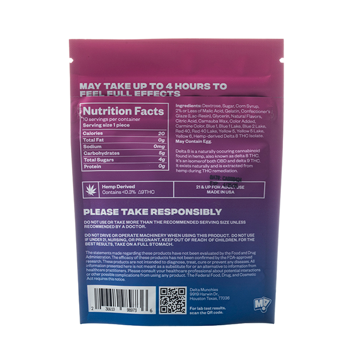 Munchies Delta 8 Gummies 250mg