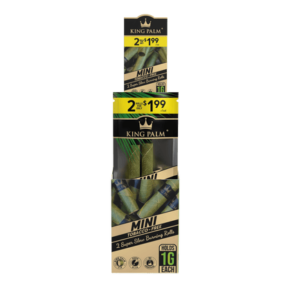 King Palm Mini Rollies - 2 Per Pack - 20 Packs Per Display