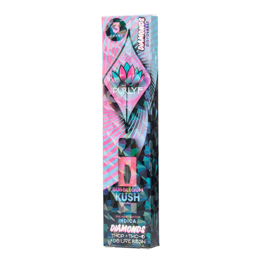 Purlyf Diamonds Live Resin Disposable 3G