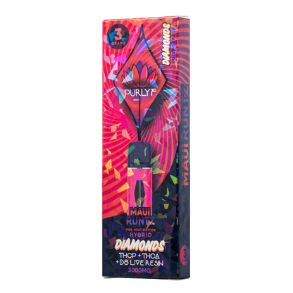 Purlyf Diamonds Live Resin Disposable 3G